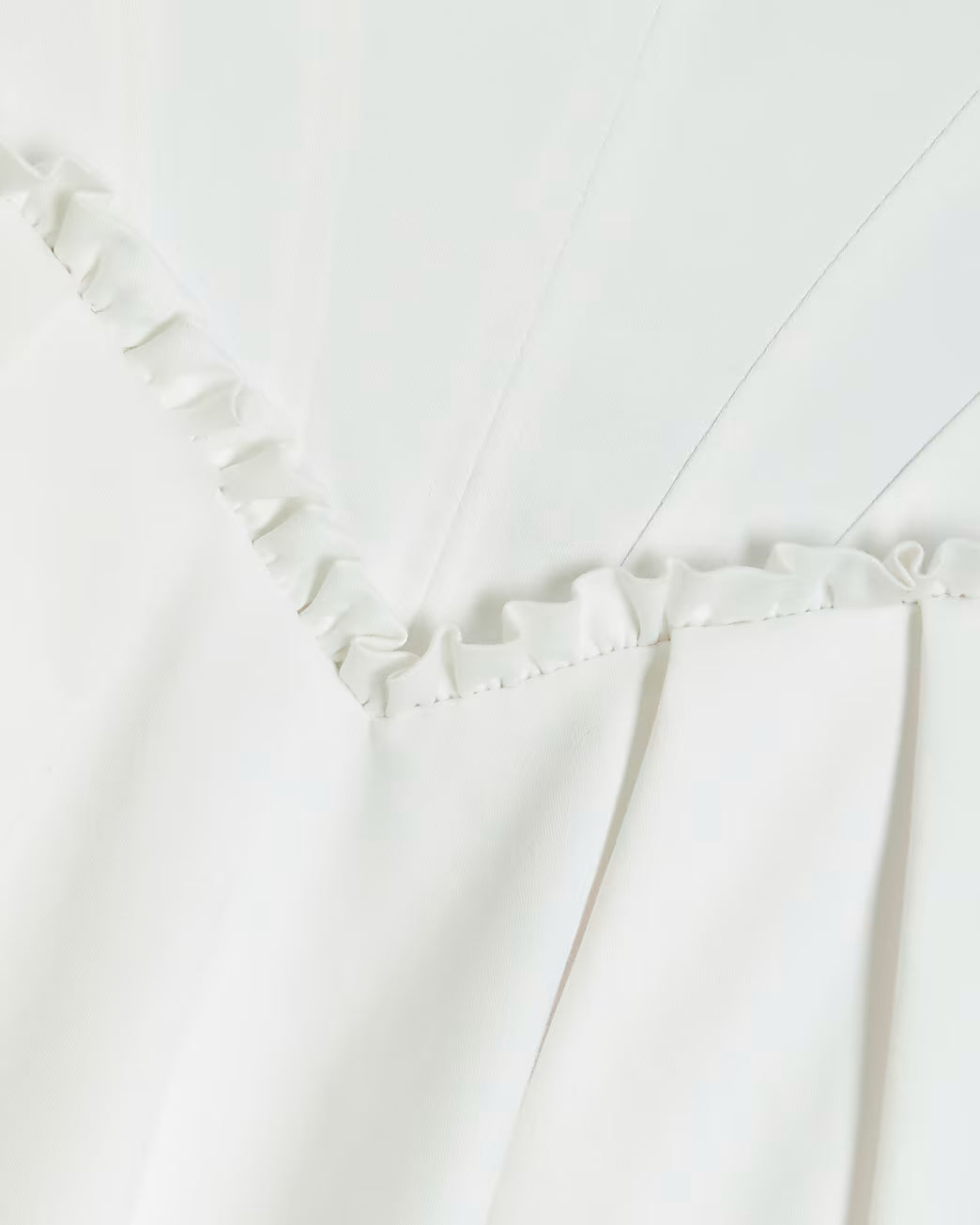 Petite White Satin Bubble Hem Mini Dress