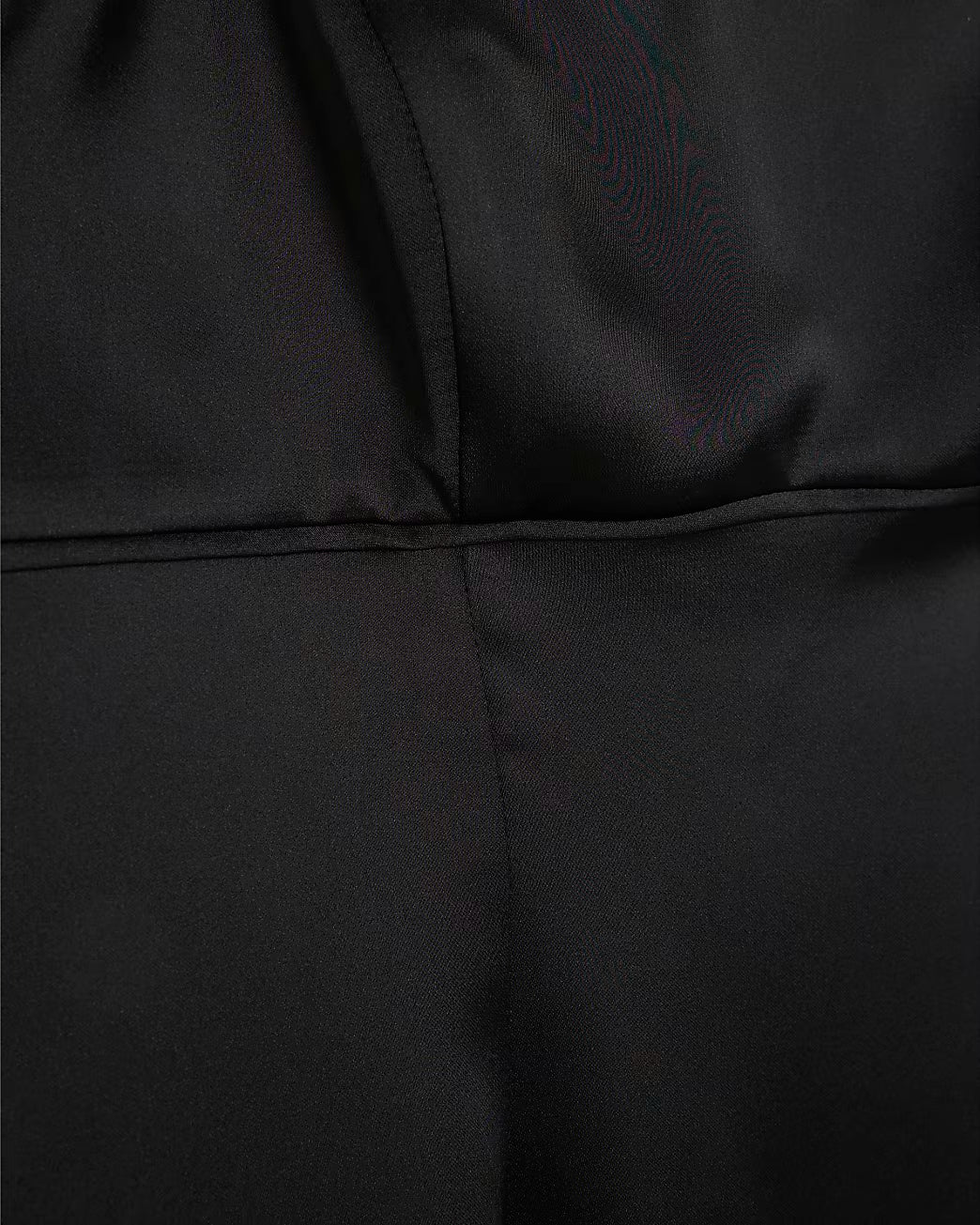 Black Satin Mini Slip Dress