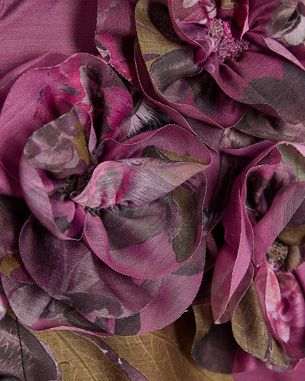 Purple 3D Floral Belted Mini Dress