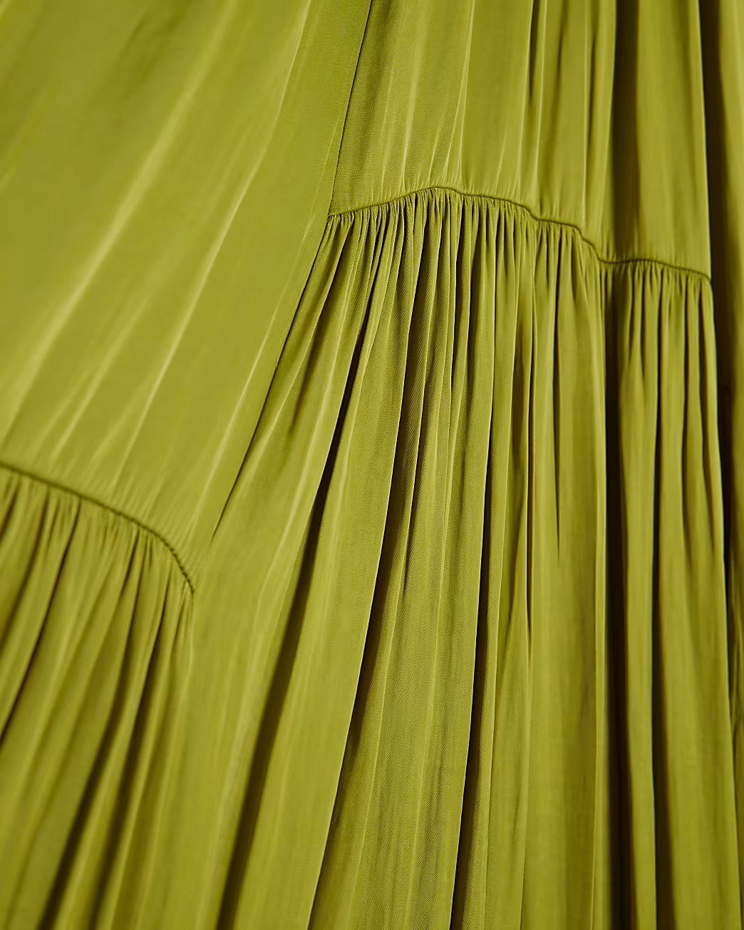 Green Pleated Maxi Dress