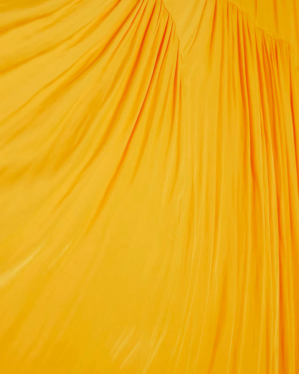 Orange Pleated Maxi Dress