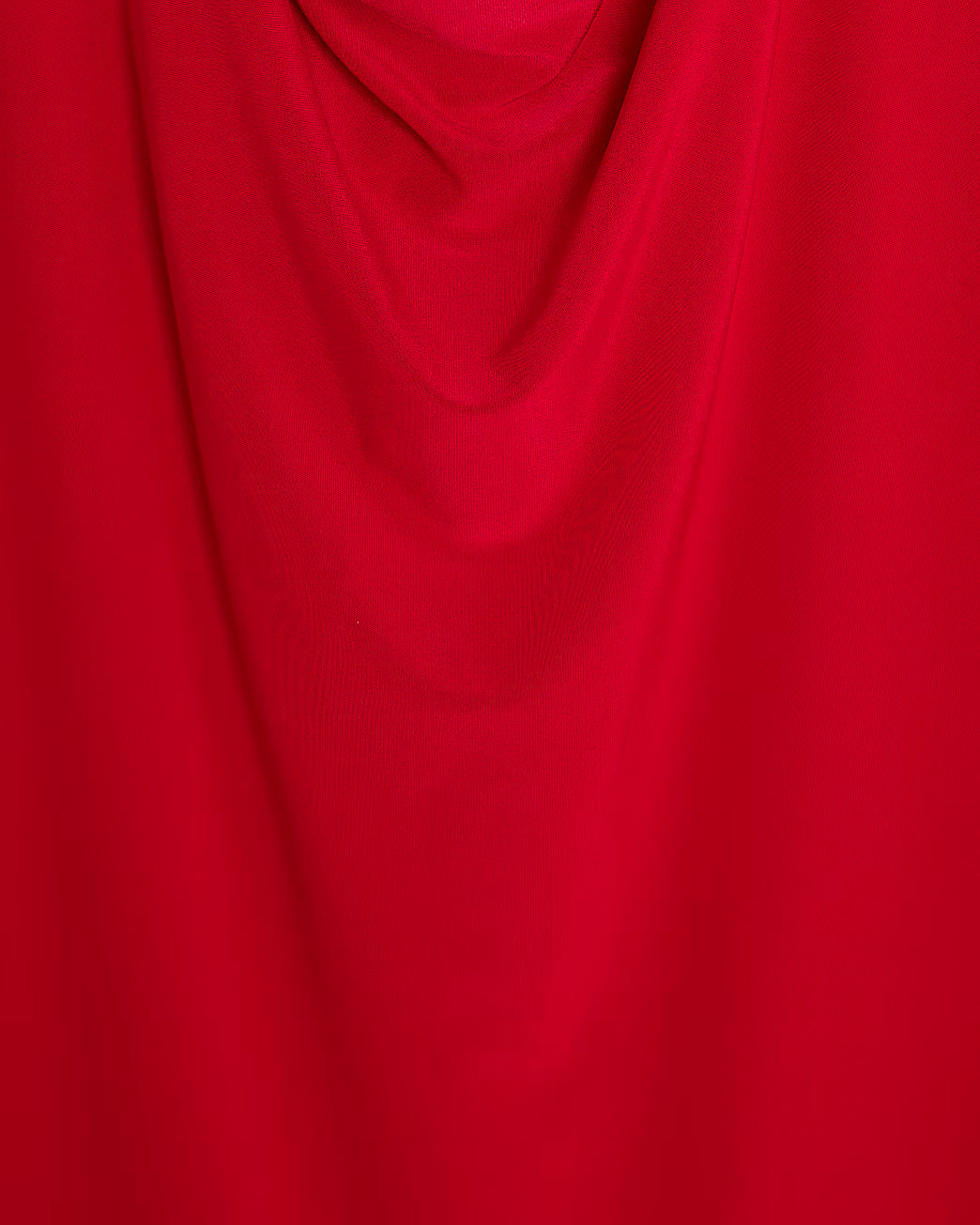 Red Cowl Neck Corsage Maxi Dress