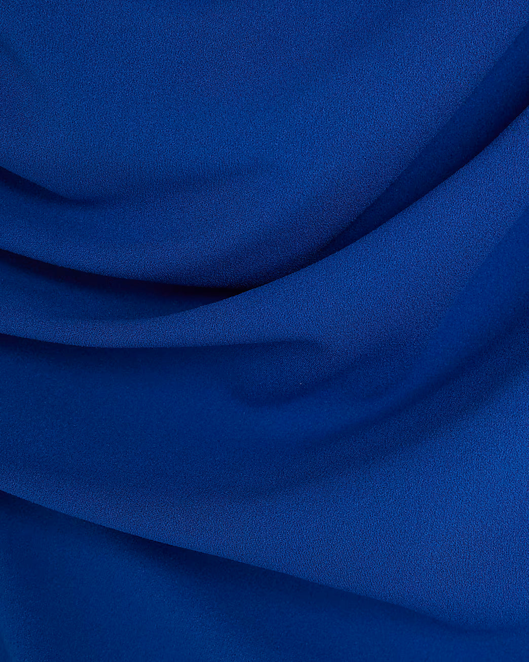 Blue Asymmetric Draped Wrap Midi Dress