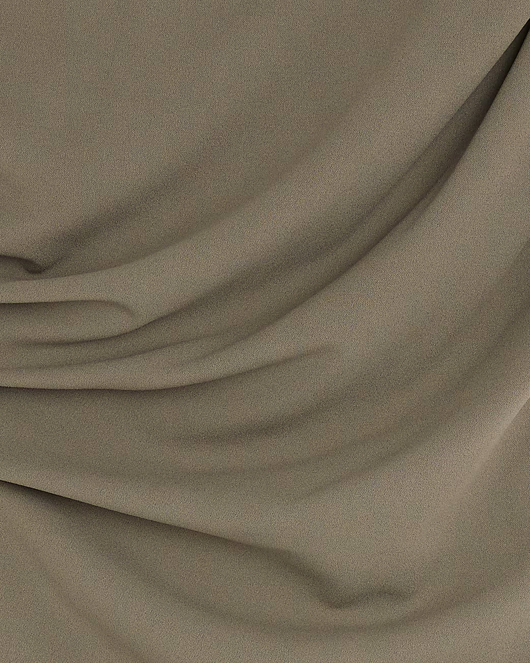 Khaki Asymmetric Draped Wrap Midi Dress