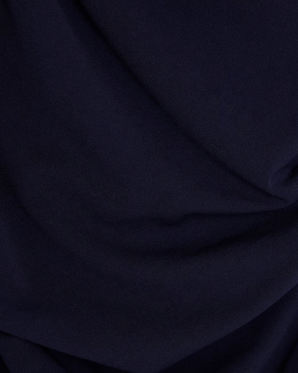 Navy Long Sleeve Asymmetric Drape Mini Dress