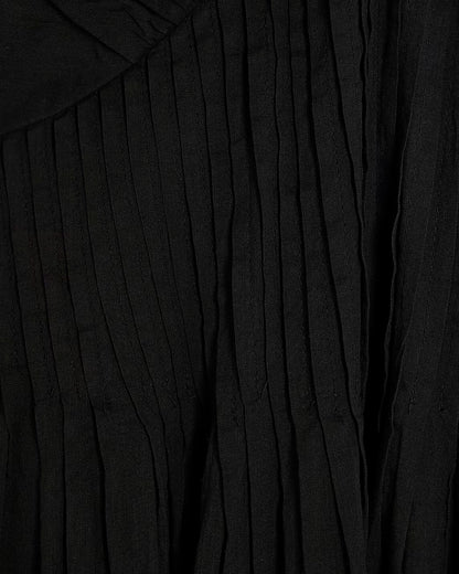 Black Premium flutter midi dress