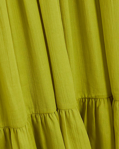 RI Studio Lime Green Layered Maxi Dress