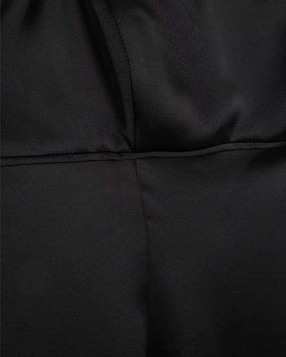 Black Satin Mini Slip Dress