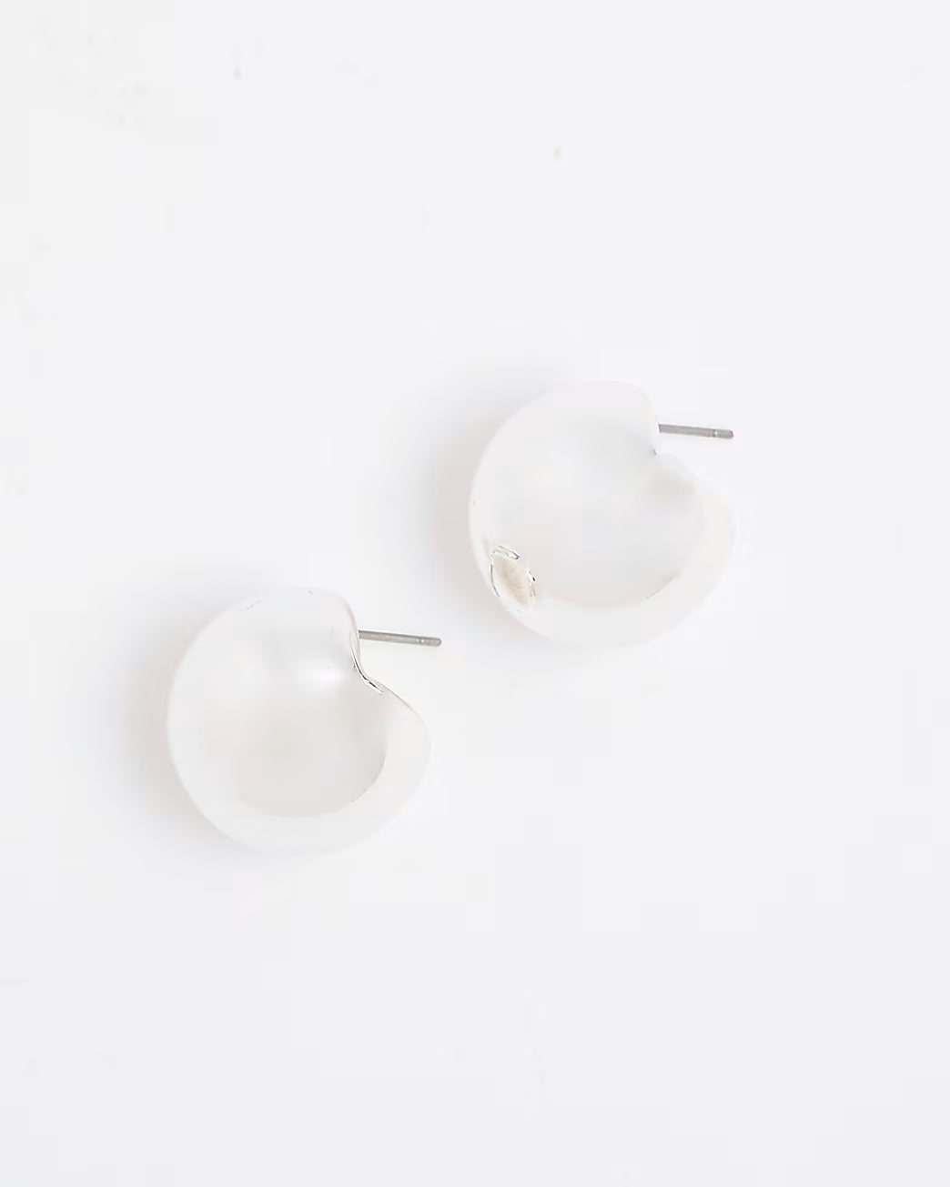 Silver ball stud earrings