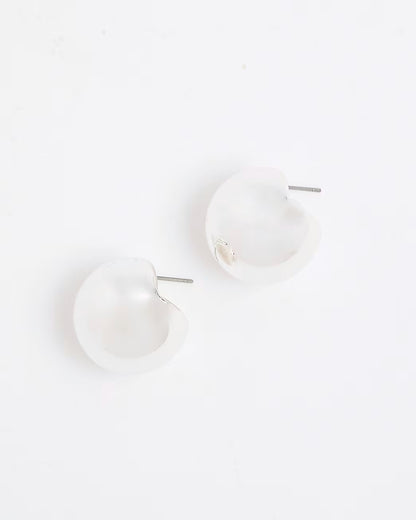 Silver ball stud earrings