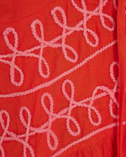 Orange Sleeveless Mini Beach Dress