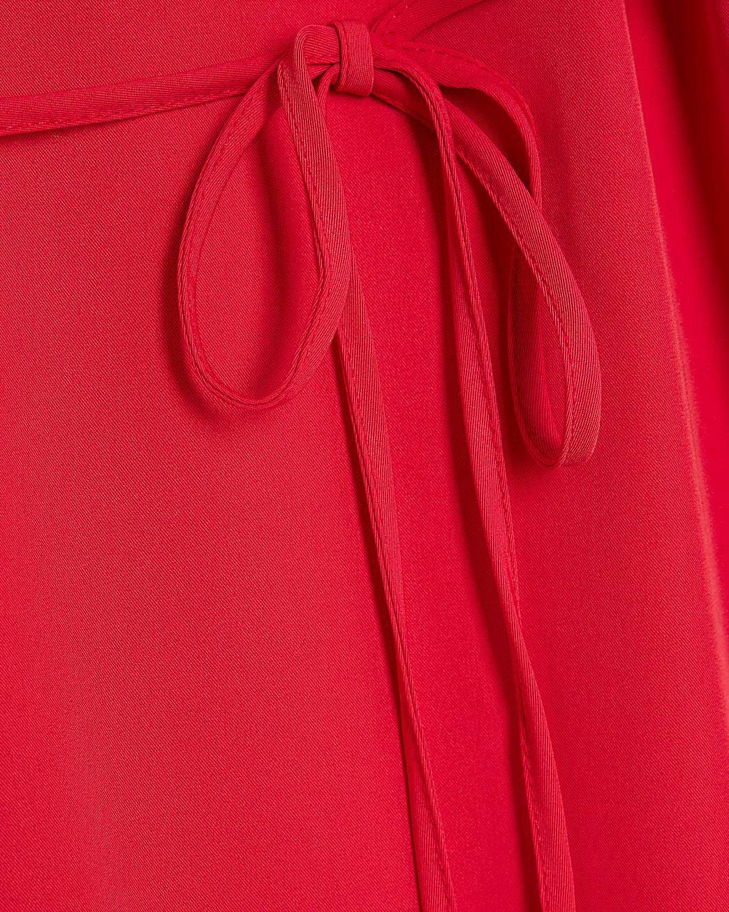 Red Belted Fluted Mini Dress