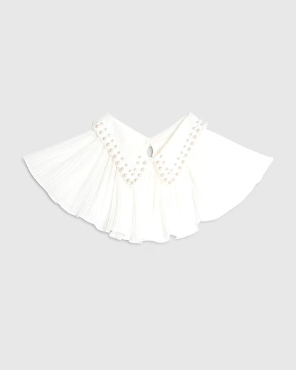 Cream Pearl Embellished Collar