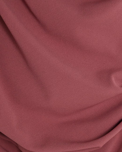 Pink Long Sleeve Asymmetric Drape Mini Dress